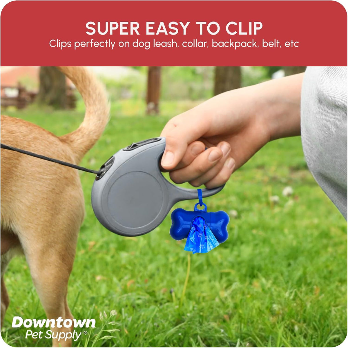 Rainbow Paw Print Poop Bags - 2200 Count with 2 Dispensers, Leak-Proof & Unscented, Convenient Clips for Leashes & Harnesses
