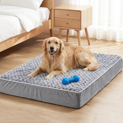 Premium Orthopedic XL Dog Bed for Senior Dogs - Washable Grey Comfort