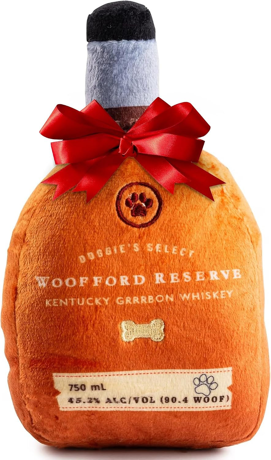Woofford Reserve Bottle Plush Dog Toy, Drink Parody Toy