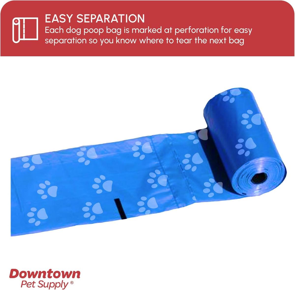 Rainbow Paw Print Poop Bags - 2200 Count with 2 Dispensers, Leak-Proof & Unscented, Convenient Clips for Leashes & Harnesses