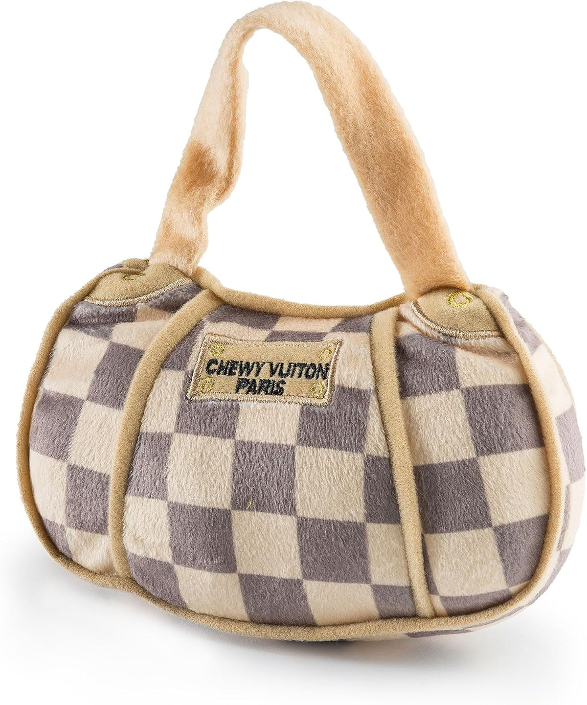 Chewy Vuiton Handbag Plush Dog Toy, Designer Parody Toy