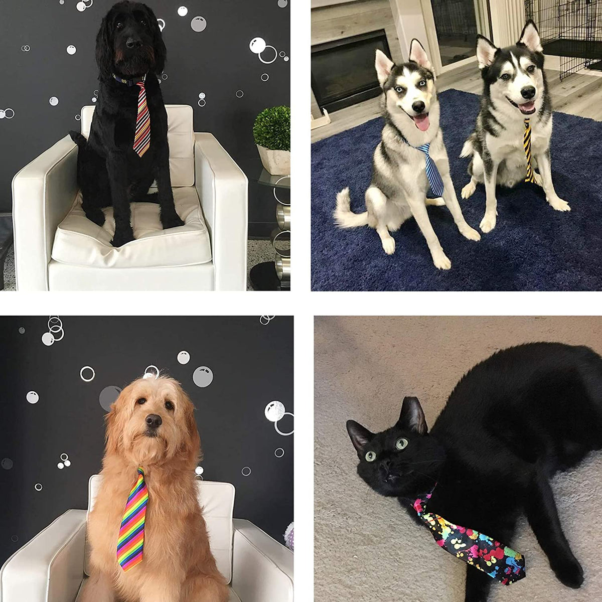 30 PCS Adjustable Dog Neckties & Bowties - Stylish Accessories for Medium to Large Pets - Perfect for Holidays, Weddings, and Special Occasions