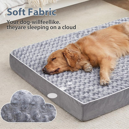 Premium Orthopedic XL Dog Bed for Senior Dogs - Washable Grey Comfort