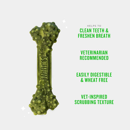 Mint Dental Chews for Dogs, Medium Breeds 25-50 Lbs, 20 Count