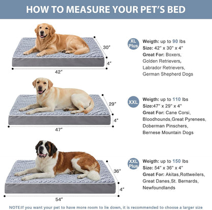 Premium Orthopedic XL Dog Bed for Senior Dogs - Washable Grey Comfort