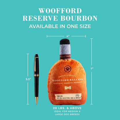 Woofford Reserve Bottle Plush Dog Toy, Drink Parody Toy