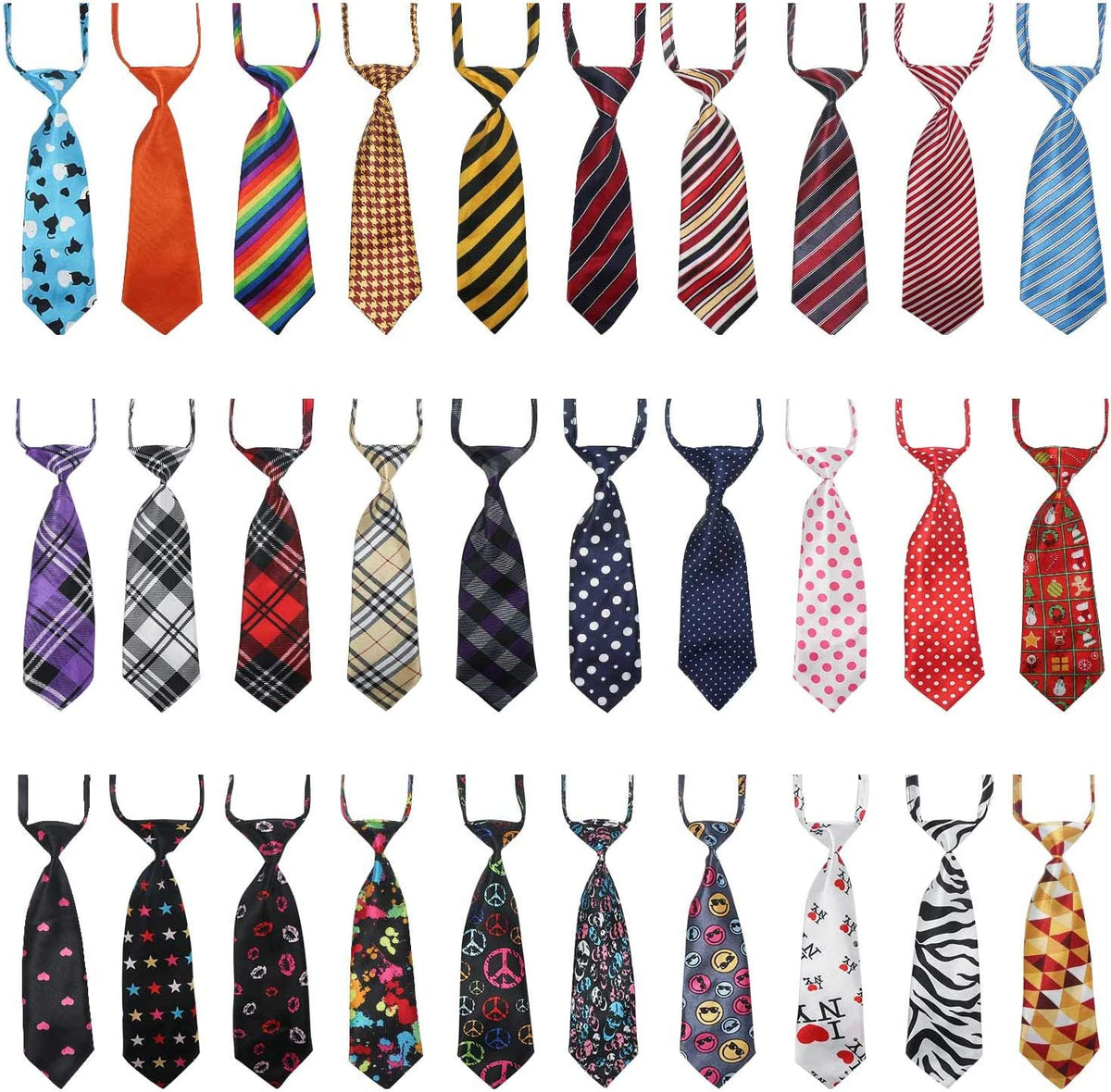 30 PCS Adjustable Dog Neckties & Bowties - Stylish Accessories for Medium to Large Pets - Perfect for Holidays, Weddings, and Special Occasions