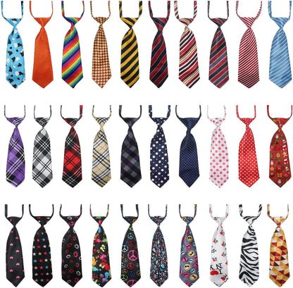 30 PCS Adjustable Dog Neckties & Bowties - Stylish Accessories for Medium to Large Pets - Perfect for Holidays, Weddings, and Special Occasions