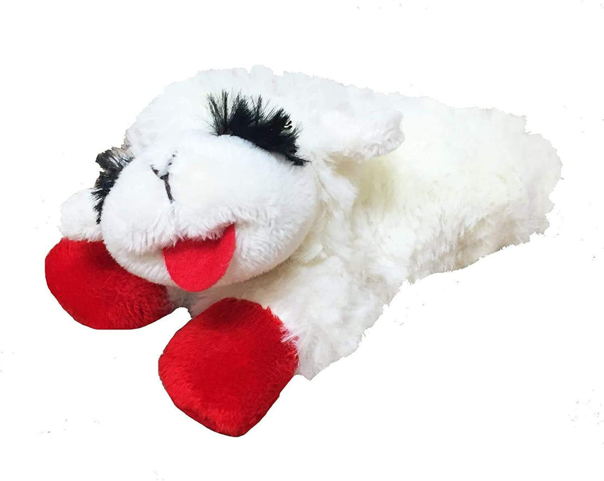 Multicolored Lamb Chop Plush Small Dog Bone